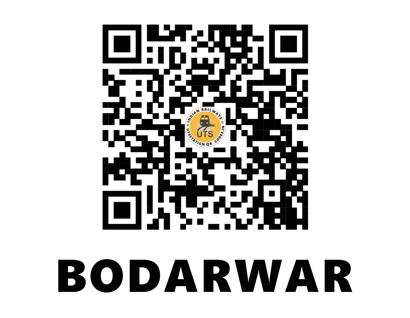 UTS QR Code for BODARWAR - BBW - NE (UTTAR PRADESH)